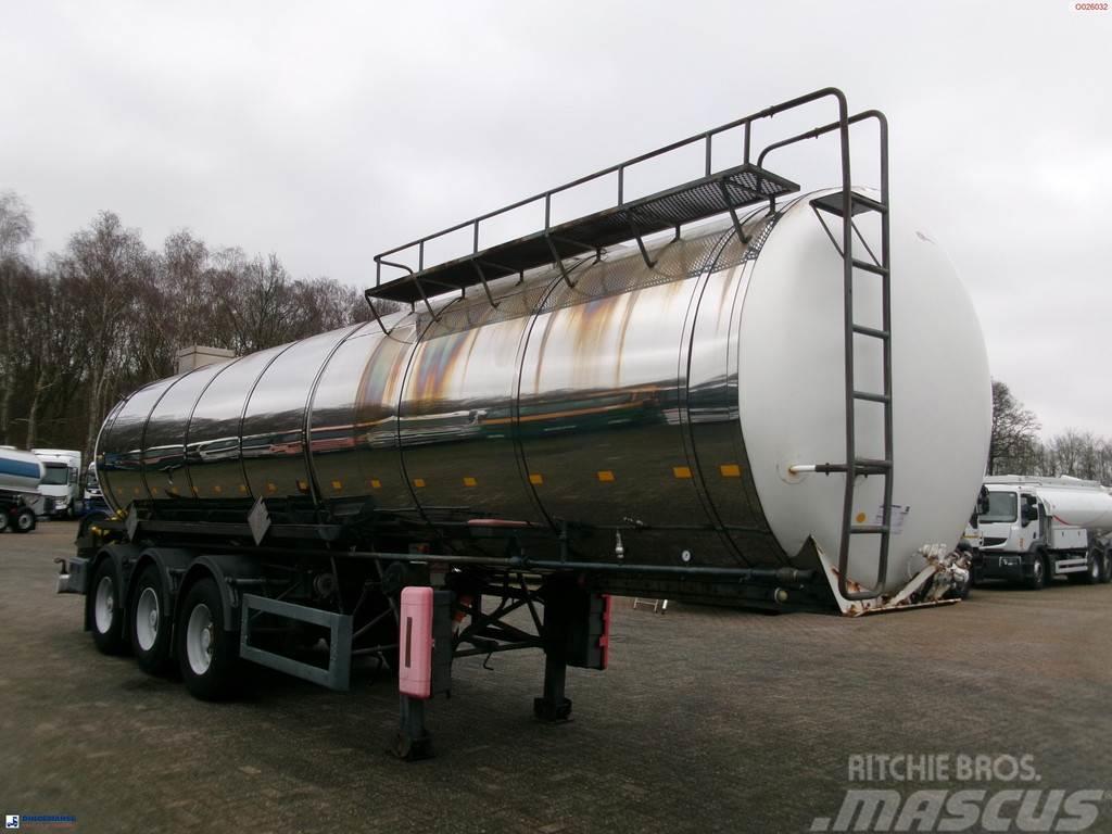 Metalovouga Bitumen / heavy oil tank inox 26.9 m3 / 1 comp Säiliöpuoliperävaunut