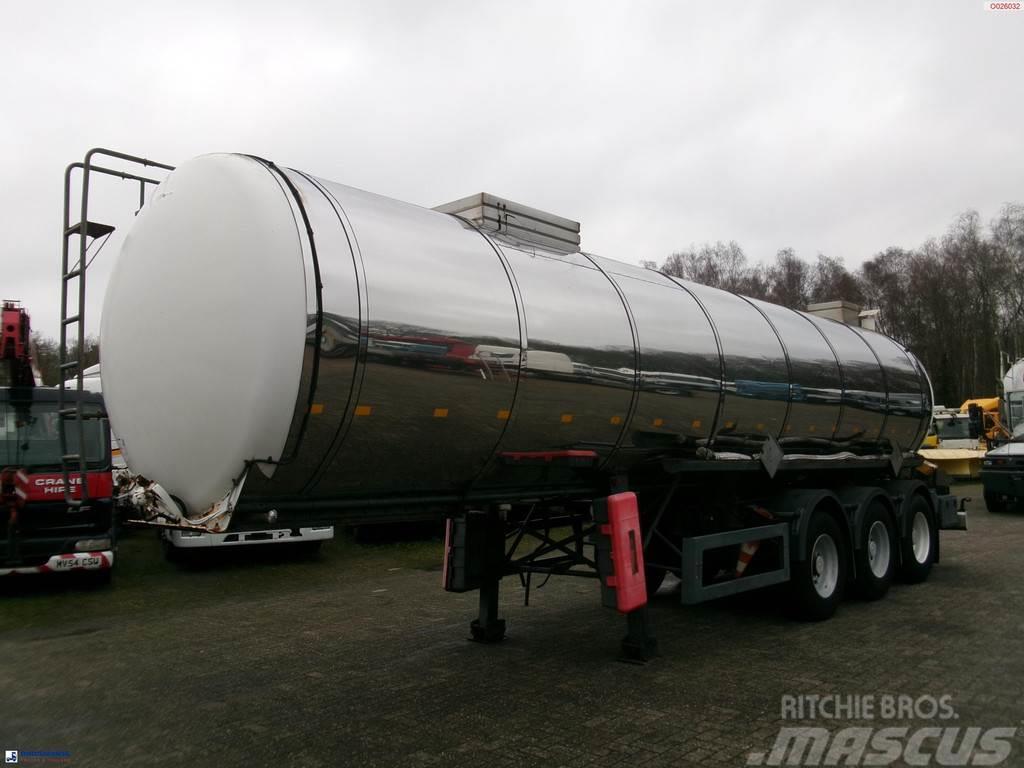 Metalovouga Bitumen / heavy oil tank inox 26.9 m3 / 1 comp Säiliöpuoliperävaunut