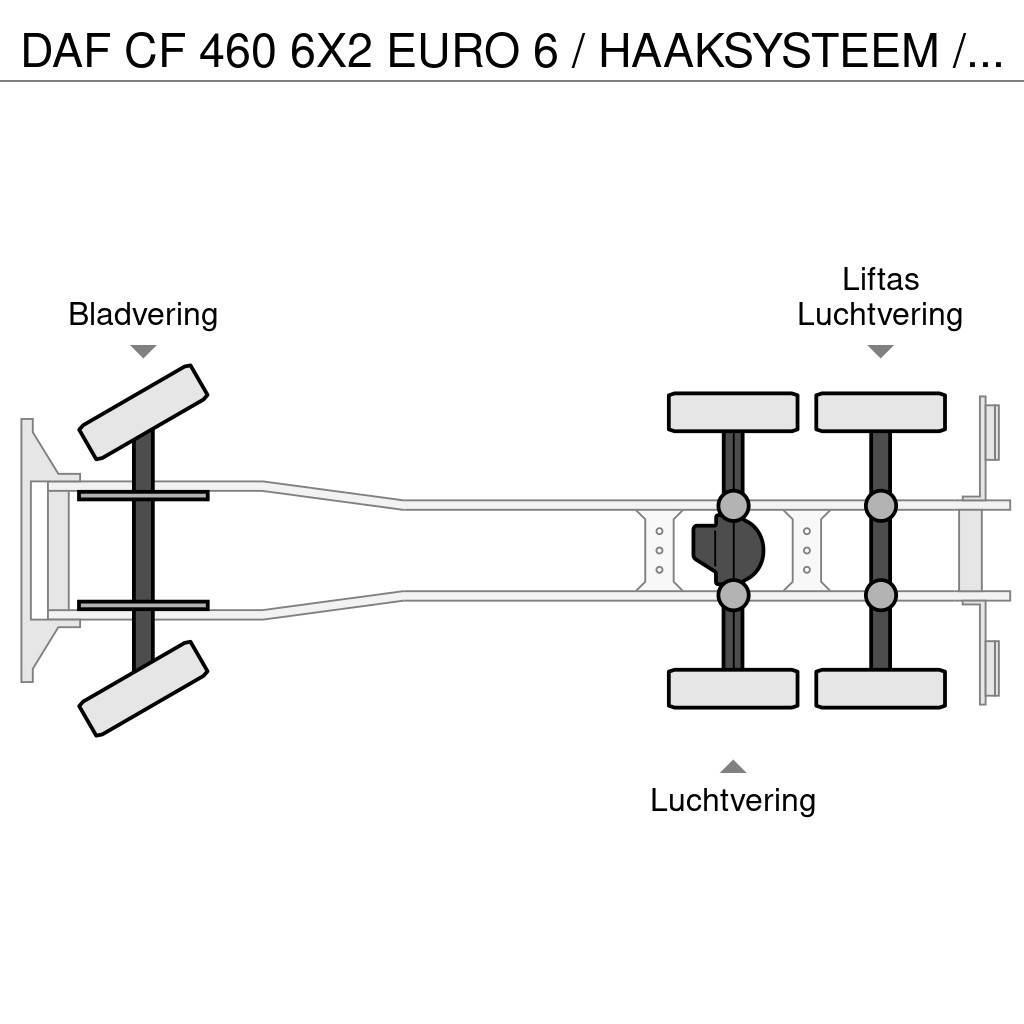 DAF CF 460 6X2 EURO 6 / HAAKSYSTEEM / LOW KM / PERFECT Koukkulava kuorma-autot
