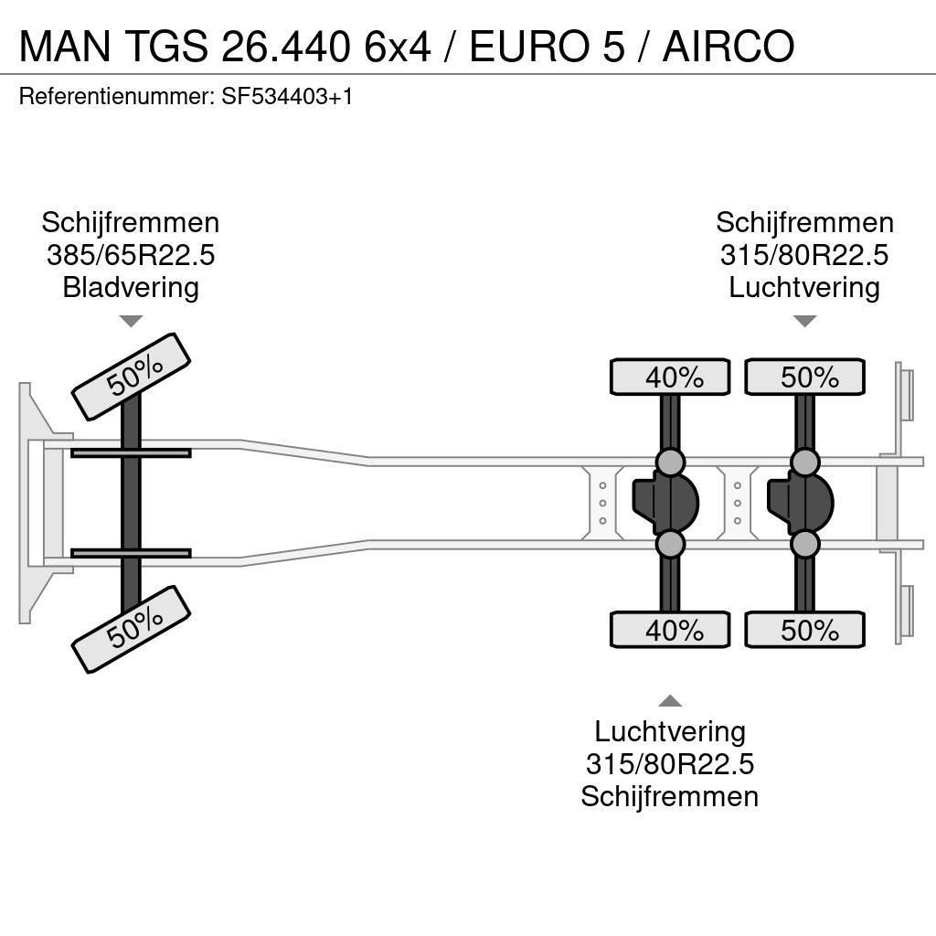 MAN TGS 26.440 6x4 / EURO 5 / AIRCO Kuorma-autoalustat