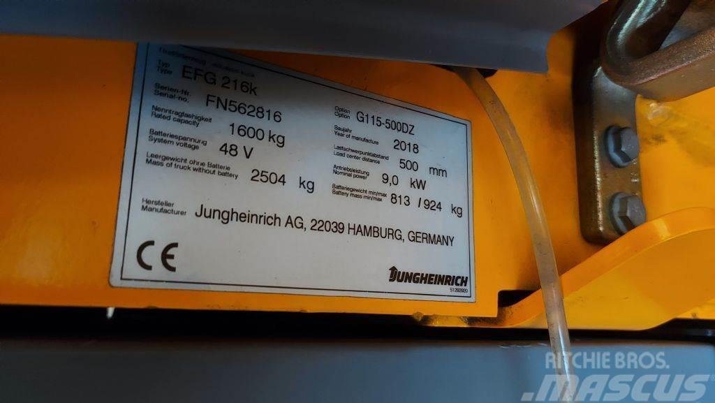 Jungheinrich EFG 216 K // SS // ZV // Duplex // HH 5000mm Sähkötrukit