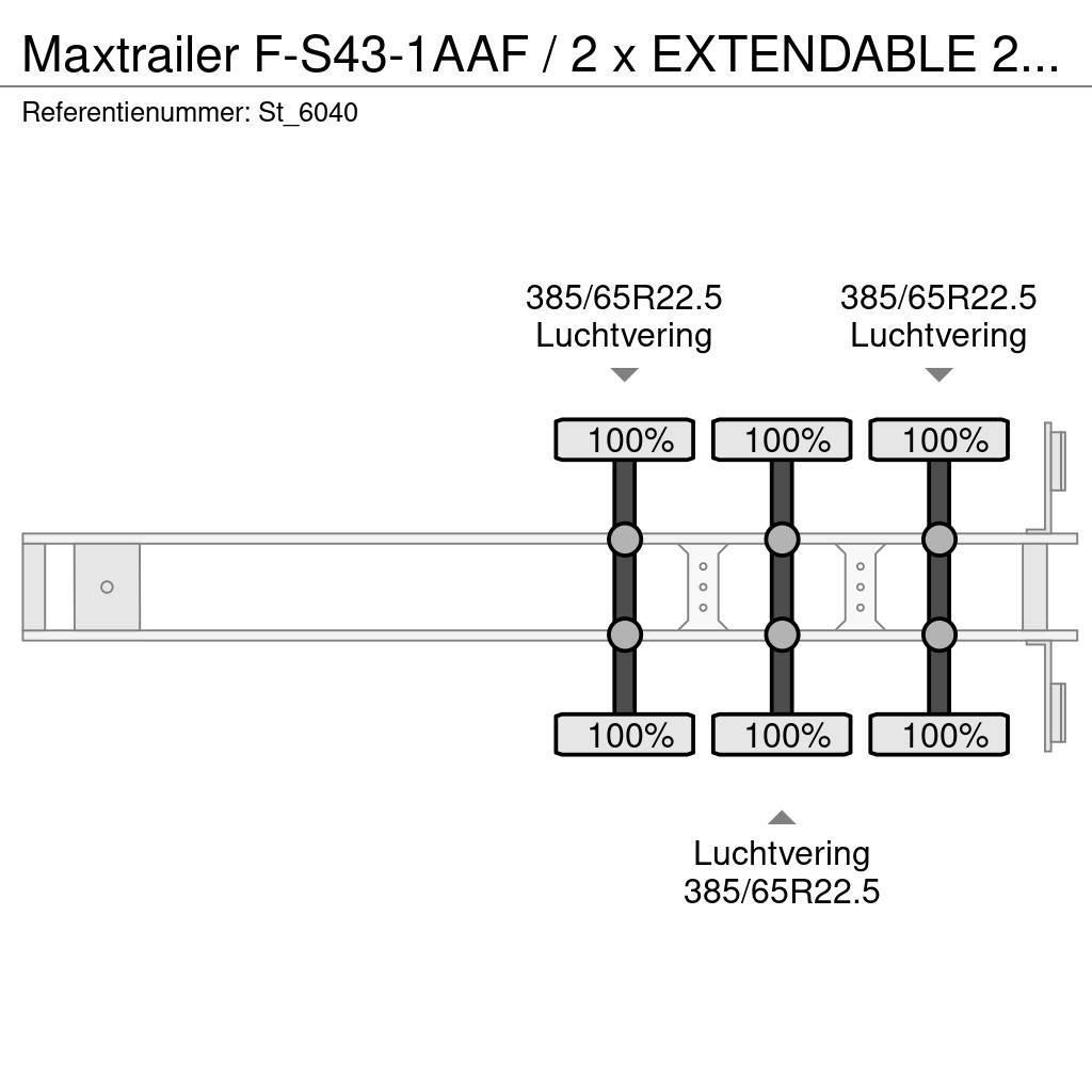 MAX Trailer F-S43-1AAF / 2 x EXTENDABLE 29.3 mtr / TE KOOP - T Muut puoliperävaunut