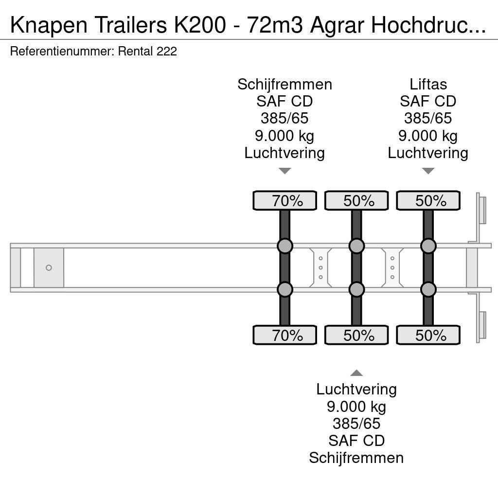 Knapen Trailers K200 - 72m3 Agrar Hochdruckreiniger Walking floor-puoliperävaunut