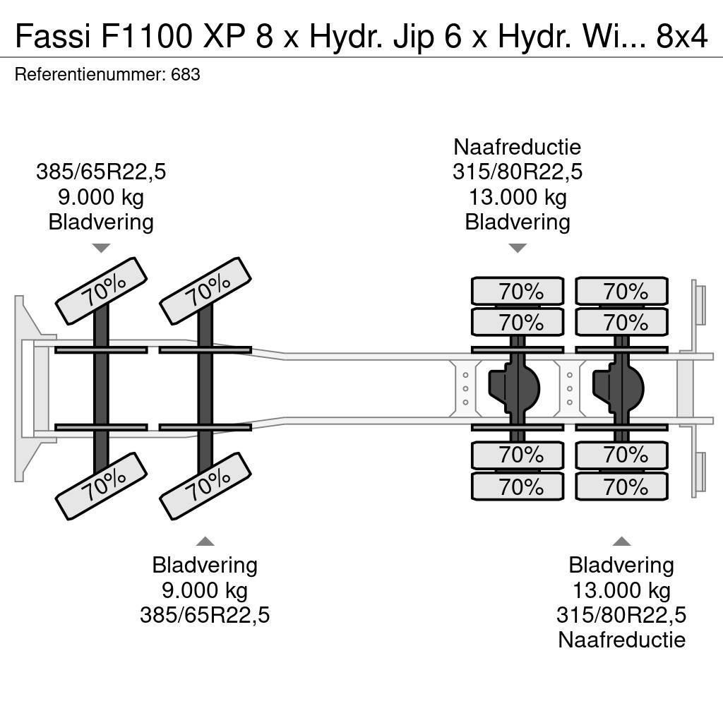 Fassi F1100 XP 8 x Hydr. Jip 6 x Hydr. Winch Frontabstut Mobiilinosturit