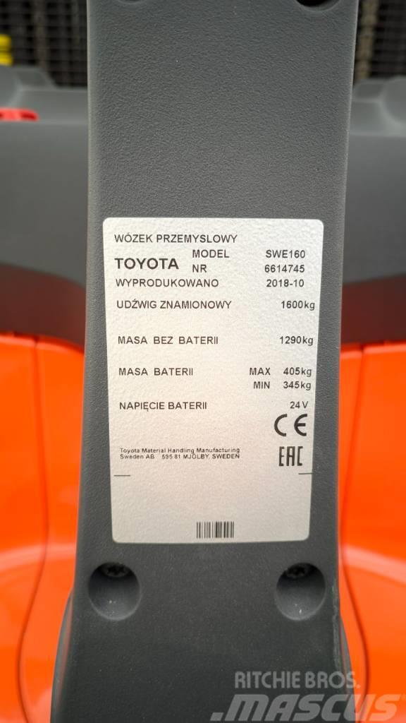 Toyota SWE160 Käyden ajettavat pinoamistrukit