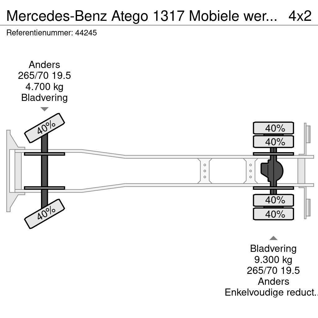 Mercedes-Benz Atego 1317 Mobiele werkplaats + ROM zuigtank Mobiilinosturit