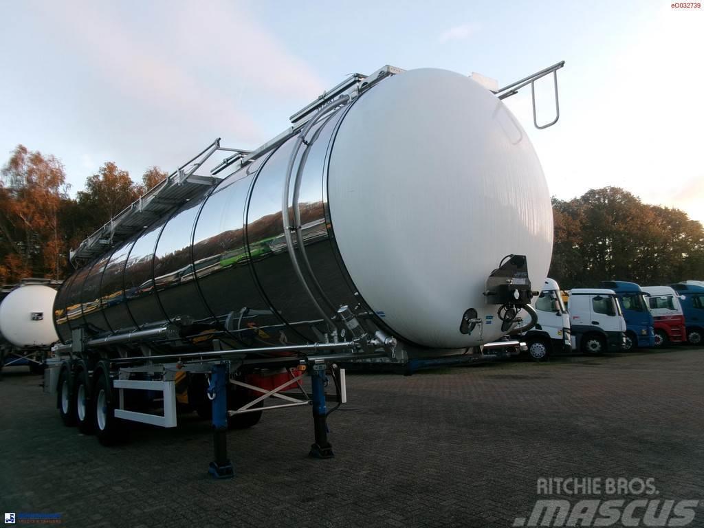 LAG Chemical tank inox 37.5 m3 / 1 comp Säiliöpuoliperävaunut