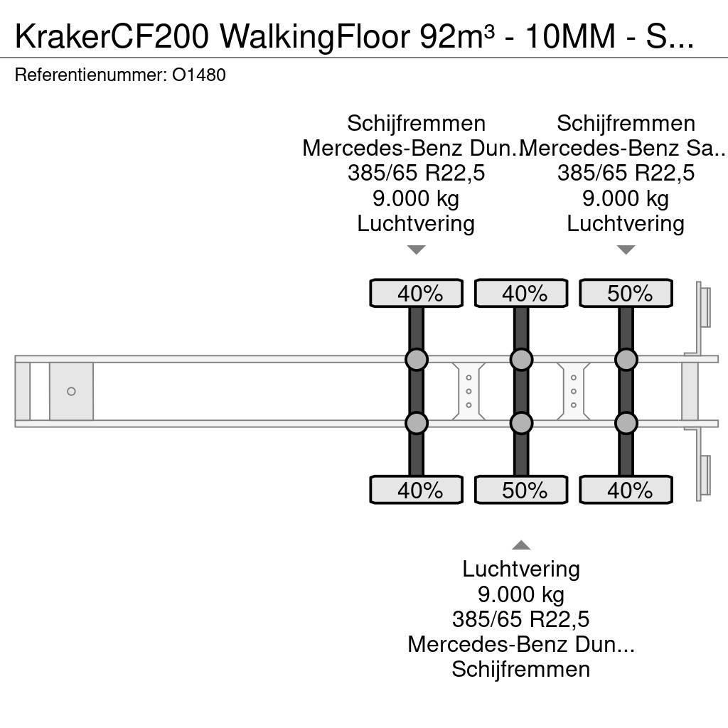 Kraker CF200 WalkingFloor 92m³ - 10MM - Schijfremmen - Ge Walking floor-puoliperävaunut