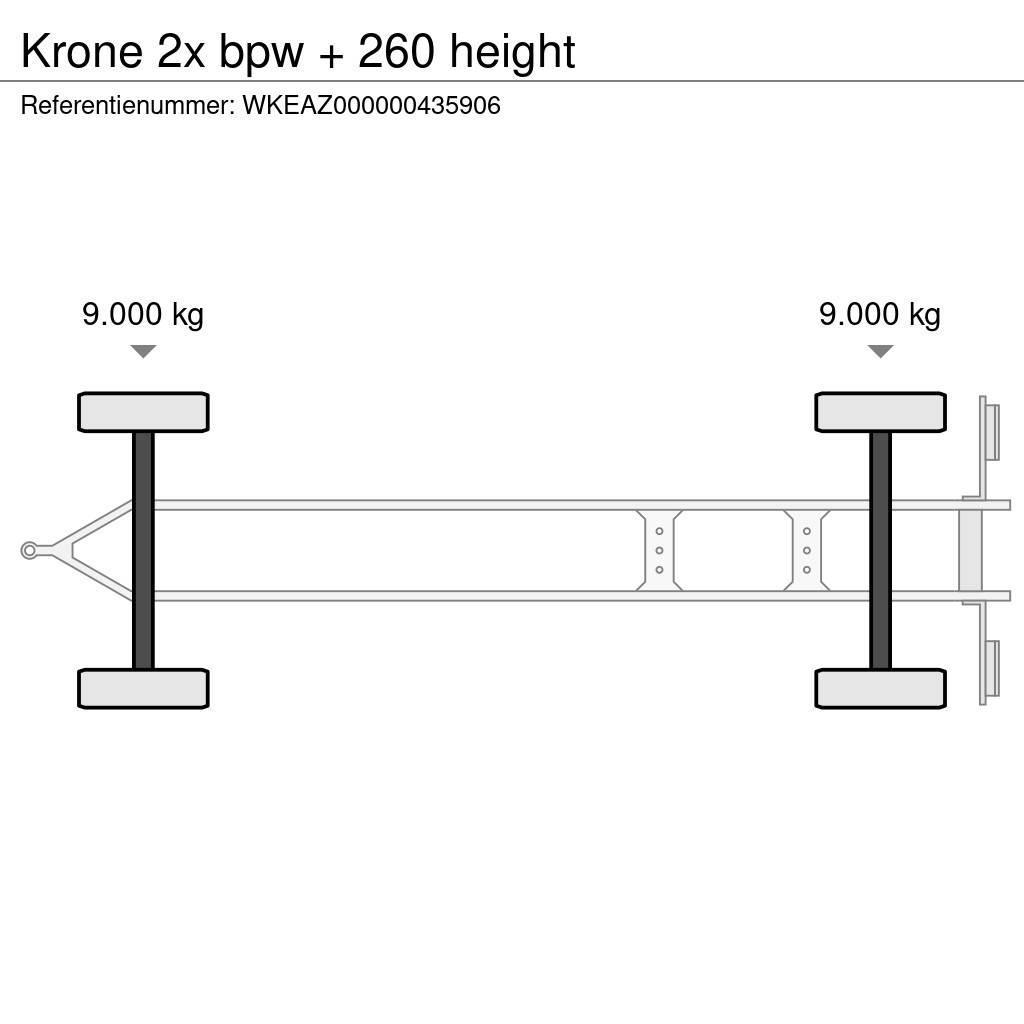 Krone 2x bpw + 260 height Pressukapelliperävaunut