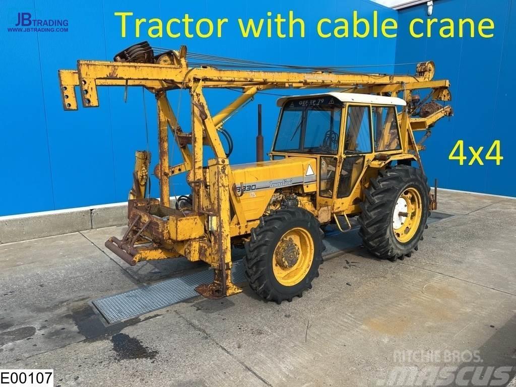 Landini 8830 4x4, Tractor with cable crane, drill rig Traktorit