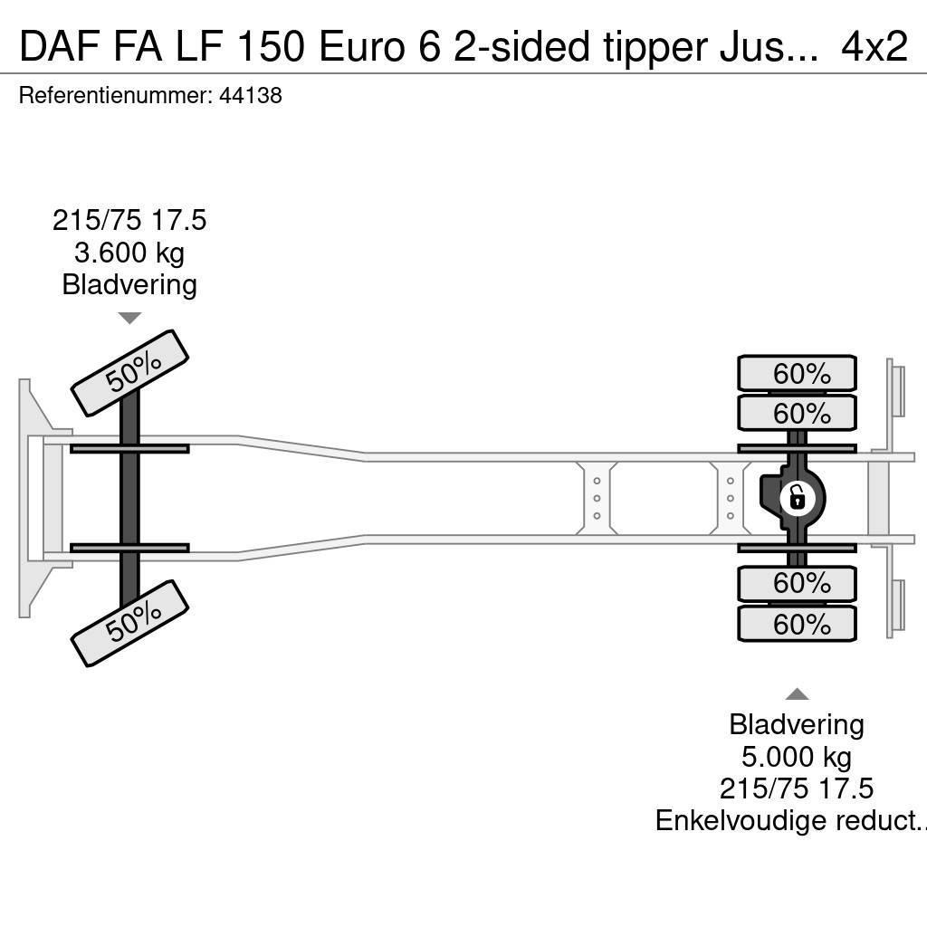 DAF FA LF 150 Euro 6 2-sided tipper Just 94.317 km! Sora- ja kippiautot