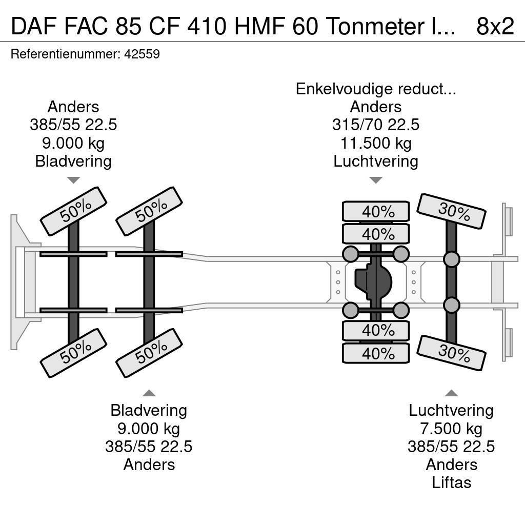 DAF FAC 85 CF 410 HMF 60 Tonmeter laadkraan + Fly-Jib Mobiilinosturit