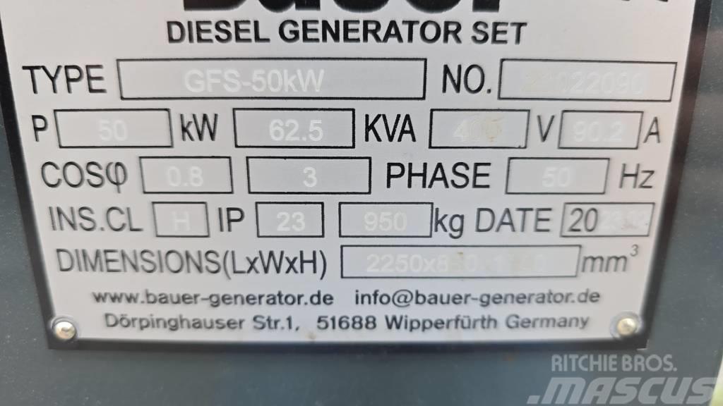 Bauer GFS-50KW Dieselgeneraattorit