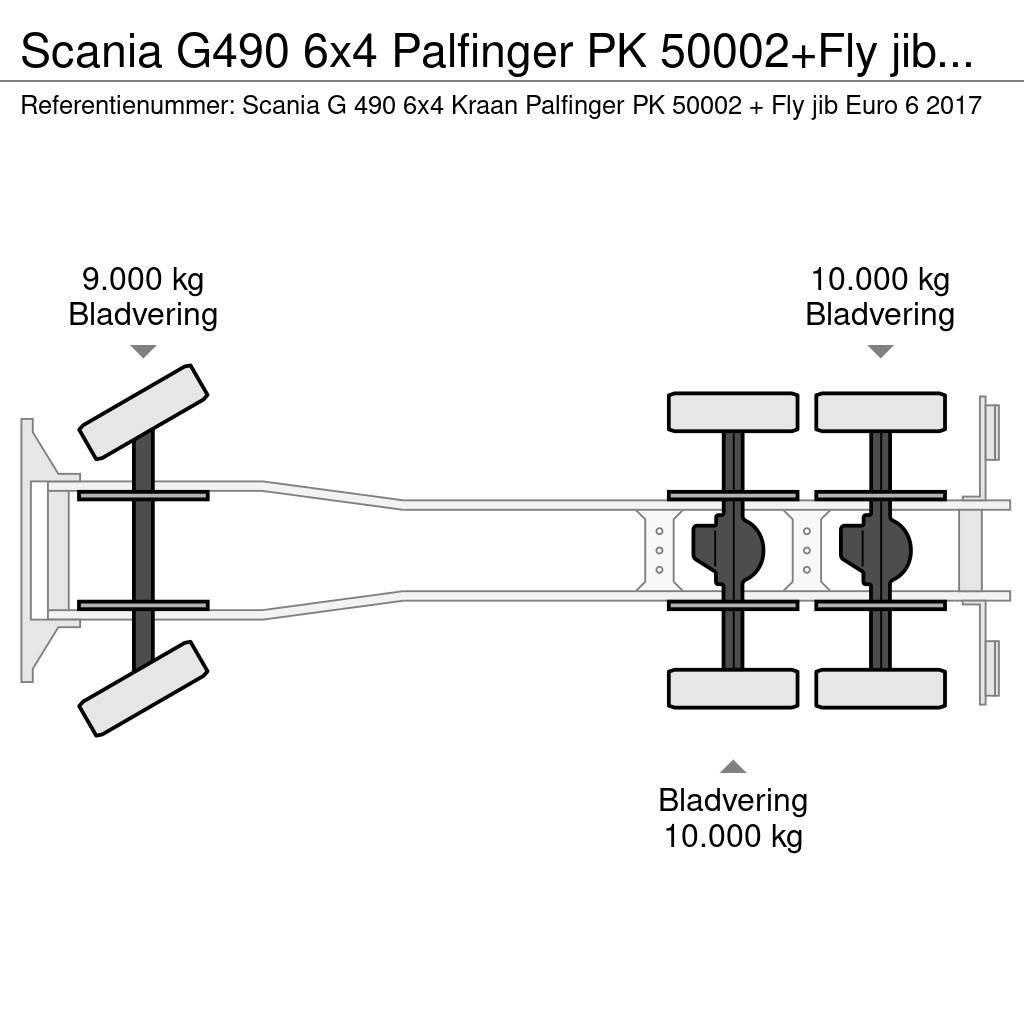 Scania G490 6x4 Palfinger PK 50002+Fly jib RETARDER Euro Mobiilinosturit