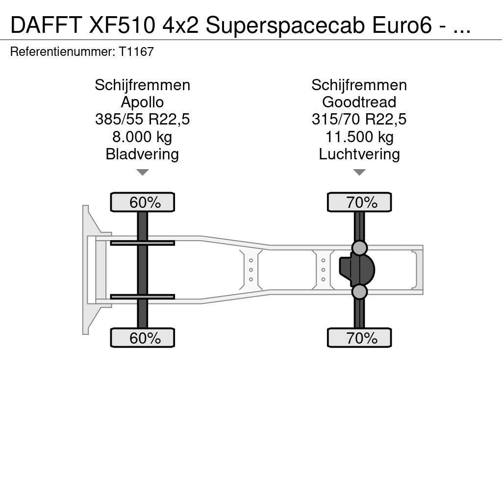 DAF FT XF510 4x2 Superspacecab Euro6 - Retarder - Cust Vetopöytäautot