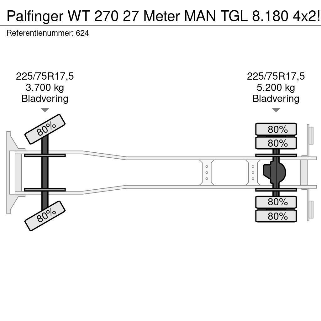 Palfinger WT 270 27 Meter MAN TGL 8.180 4x2! Nostolava-autot