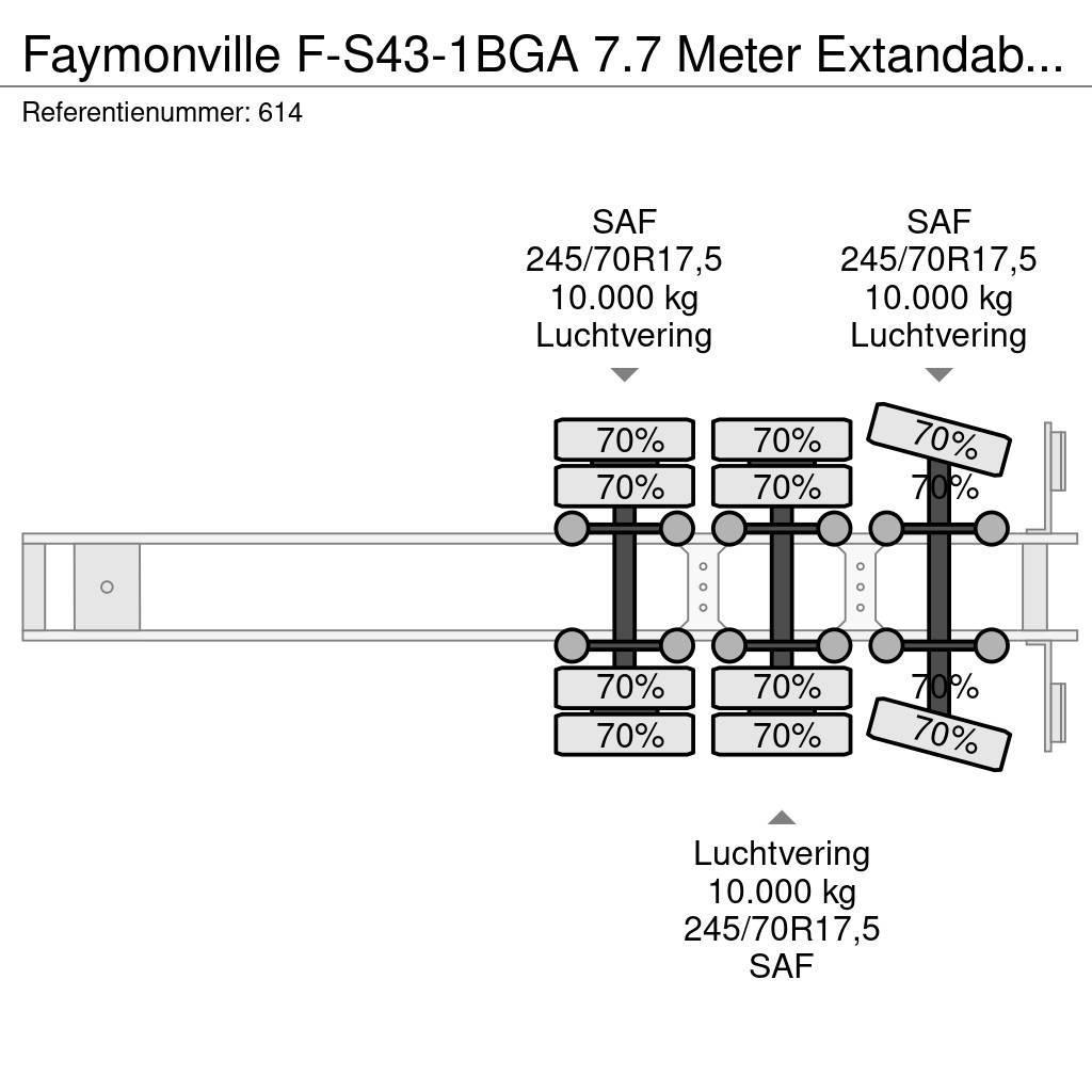 Faymonville F-S43-1BGA 7.7 Meter Extandable MEGA Topcondition! Umpikori puoliperävaunut
