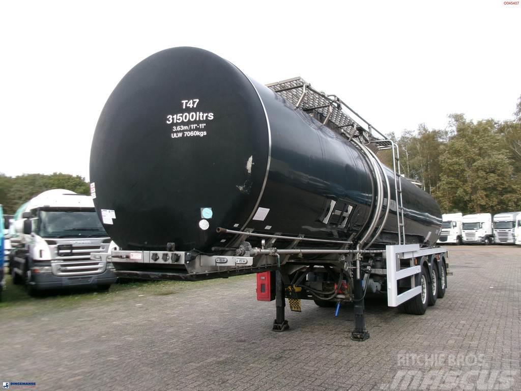 Crossland Bitumen tank inox 33 m3 / 1 comp + compressor + AD Säiliöpuoliperävaunut