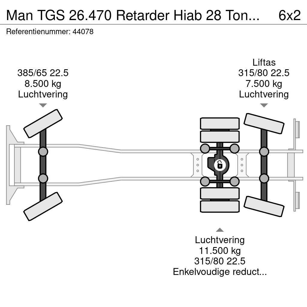 MAN TGS 26.470 Retarder Hiab 28 Tonmeter laadkraan NEW Mobiilinosturit