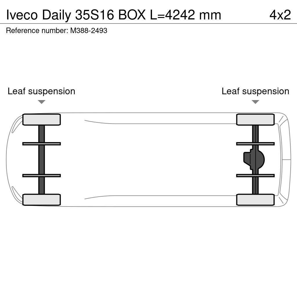 Iveco Daily 35S16 BOX L=4242 mm Muut autot