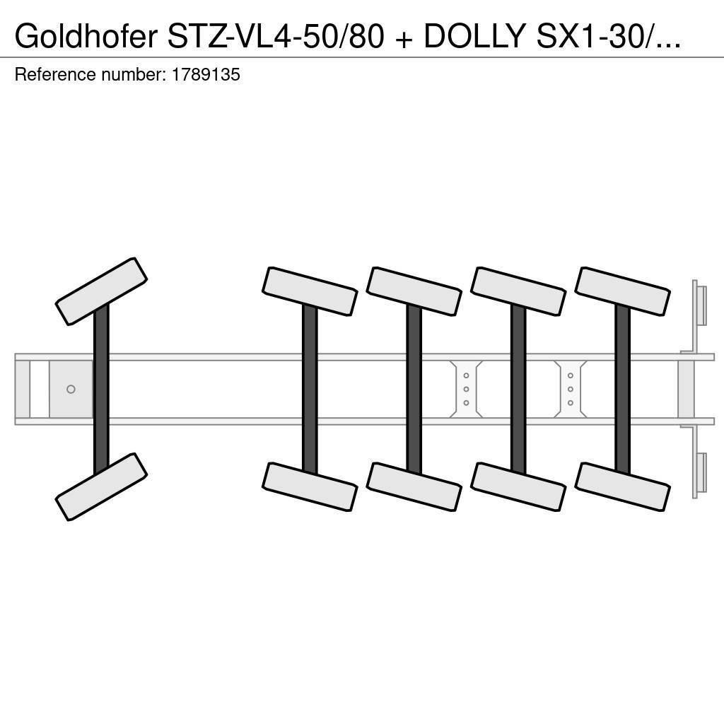 Goldhofer STZ-VL4-50/80 + DOLLY SX1-30/80 1+4 LOWLOADER/DIEP Puoliperävaunulavetit