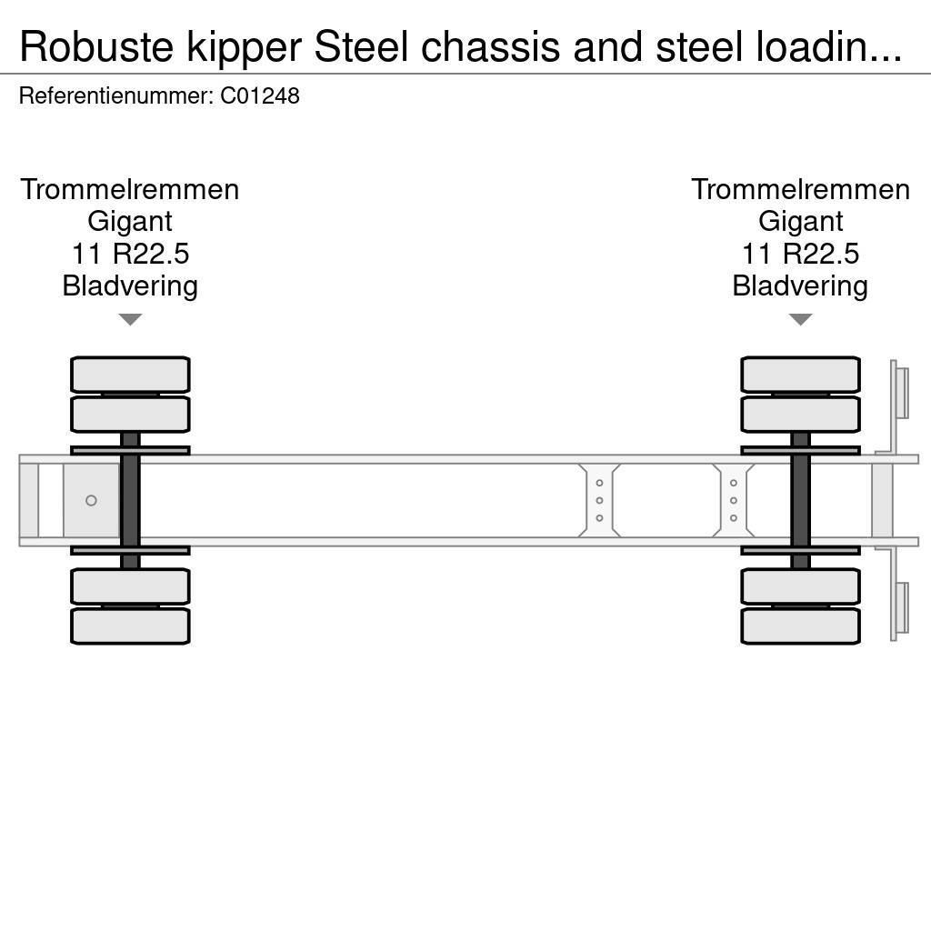 Robuste kipper Steel chassis and steel loading platform Kippipuoliperävaunut