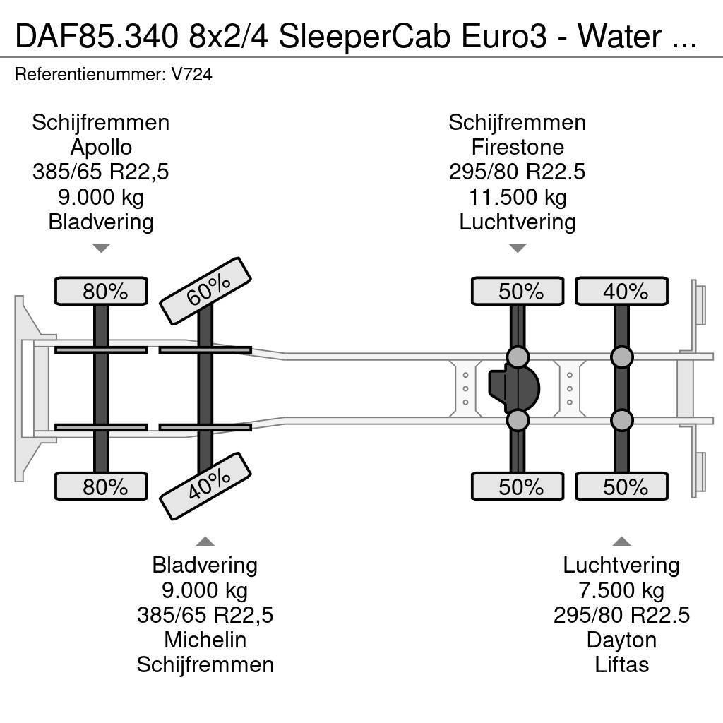DAF 85.340 8x2/4 SleeperCab Euro3 - Water TankWagen 24 Säiliöautot