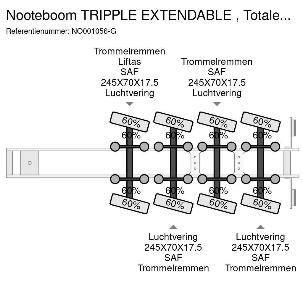 Nooteboom TRIPPLE EXTENDABLE , Totale 47,95 M 4 AXEL STEERIN Puoliperävaunulavetit