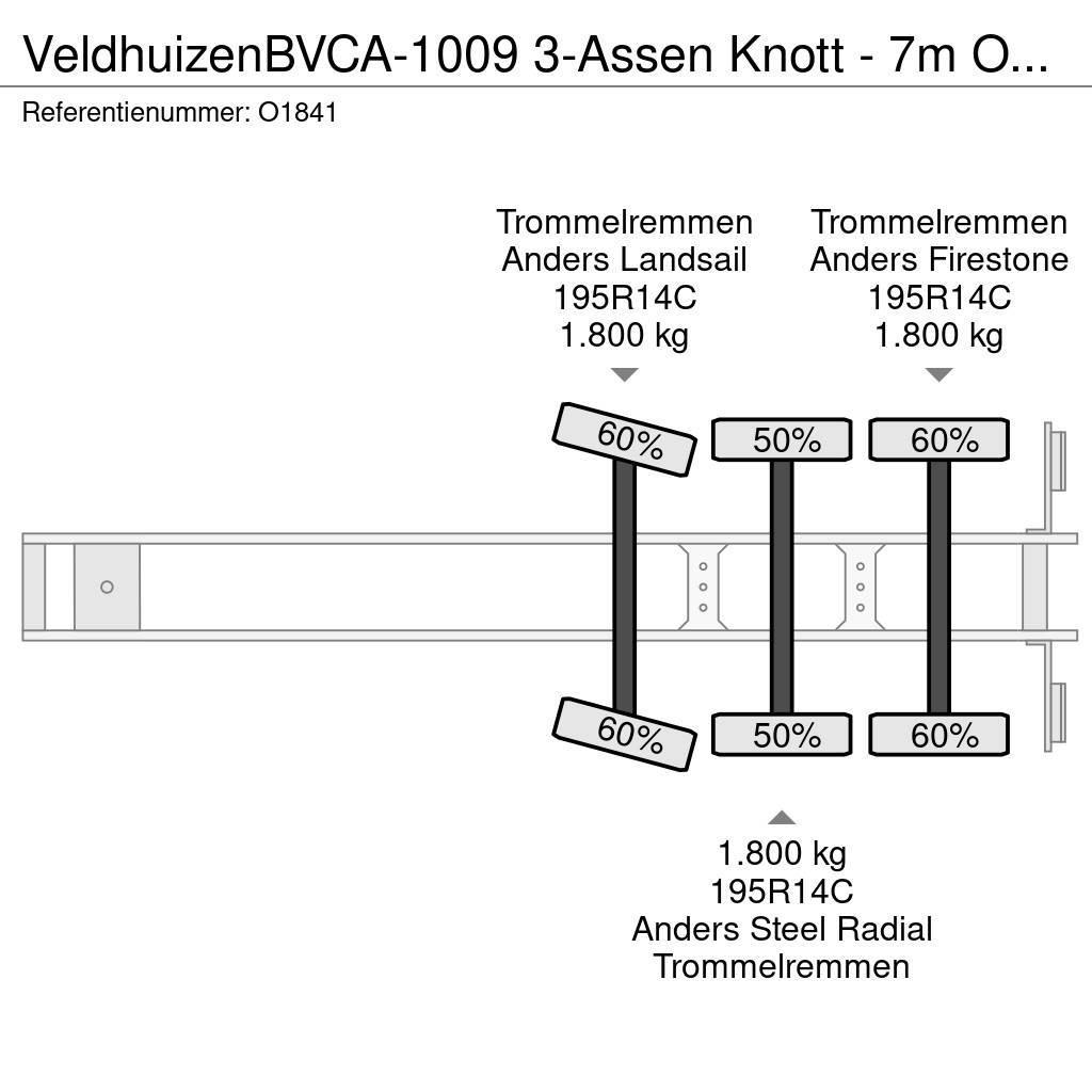 Veldhuizen BVCA-1009 3-Assen Knott - 7m Open Laadbak - Gegalv Lavapuoliperävaunut