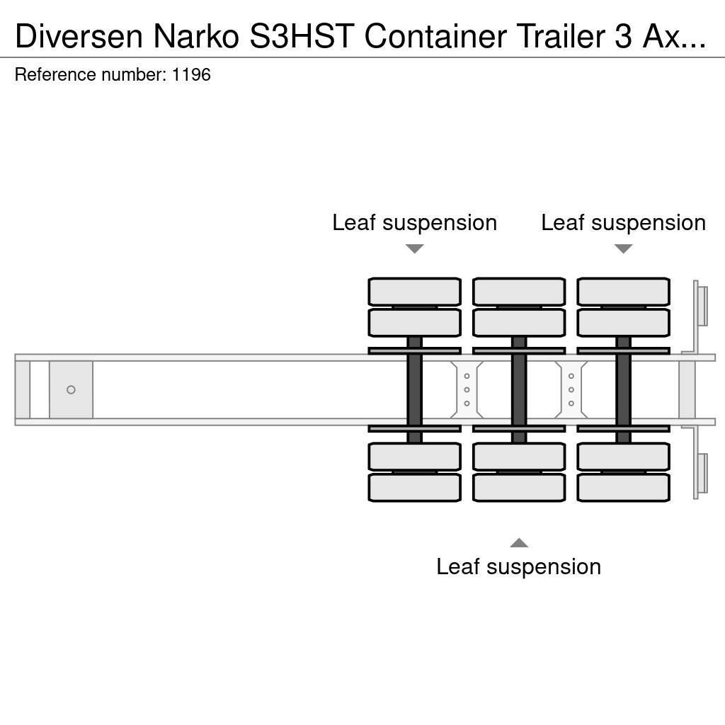 Närko S3HST Container Trailer 3 Axle BPW Konttipuoliperävaunut