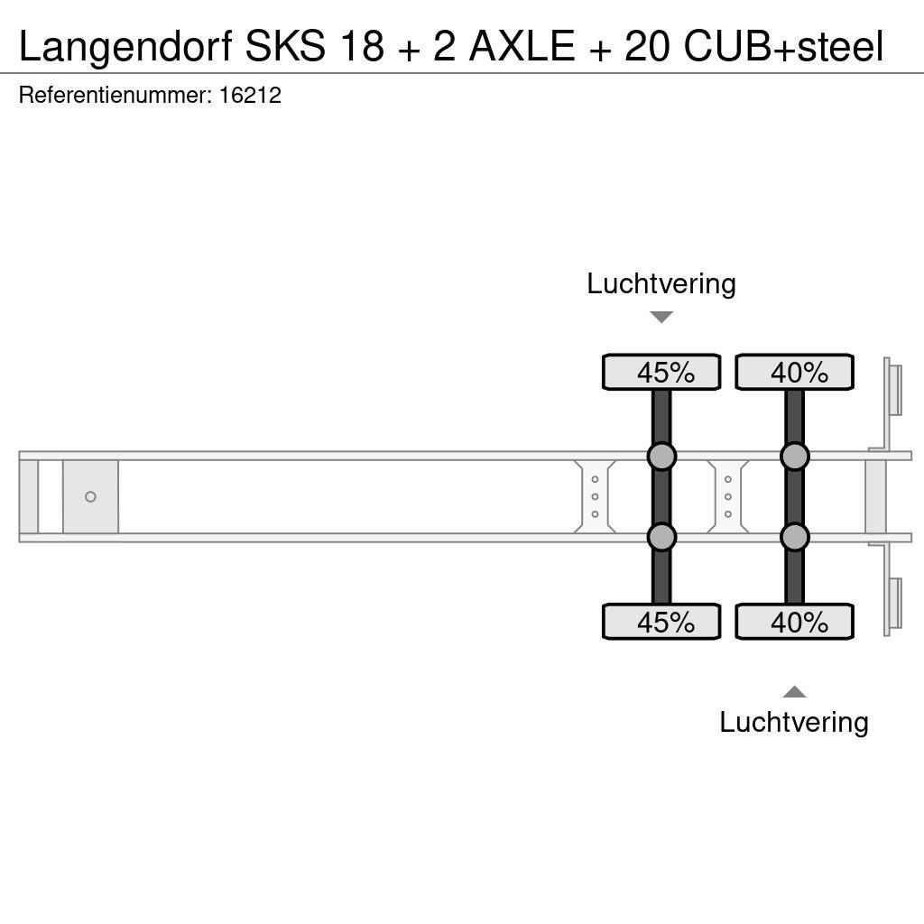 Langendorf SKS 18 + 2 AXLE + 20 CUB+steel Kippipuoliperävaunut
