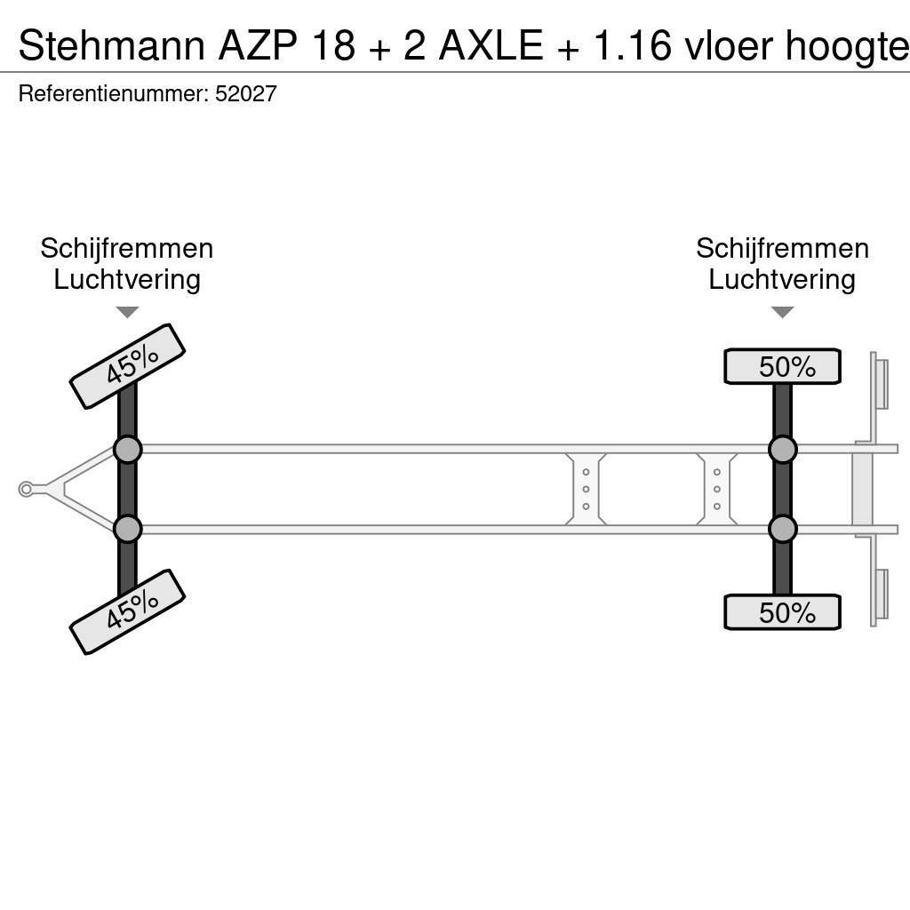 Stehmann AZP 18 + 2 AXLE + 1.16 vloer hoogte Pressukapelliperävaunut