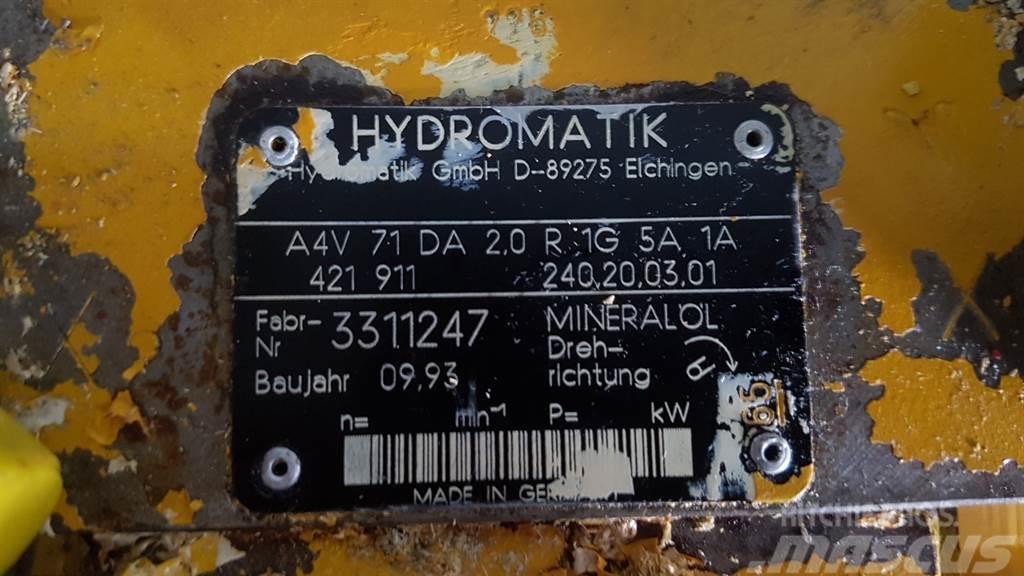 Ahlmann AZ9/AZ10-Hydromatik A4V71DA2.0R1G5A1A-Drive pump Hydrauliikka