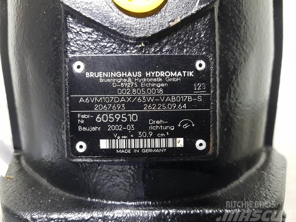 Brueninghaus Hydromatik A6VM107DAX/63W - Drive motor/Fahrmotor/Rijmotor Hydrauliikka