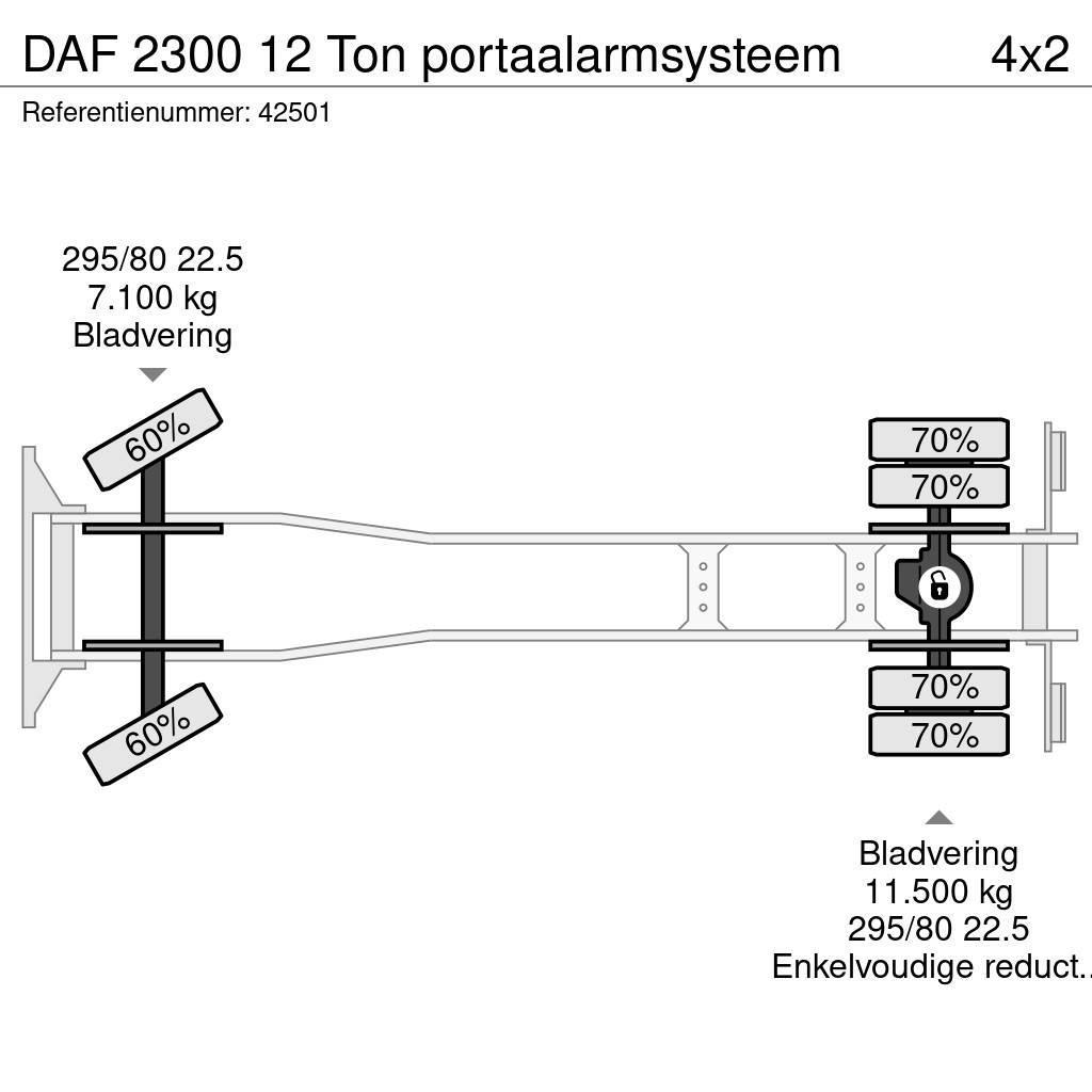 DAF 2300 12 Ton portaalarmsysteem Nostovarsi-vaihtolavakuorma-autot