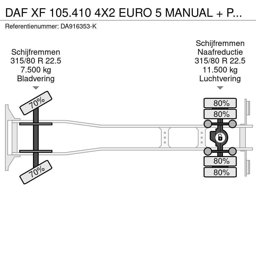 DAF XF 105.410 4X2 EURO 5 MANUAL + PALFINGER PK16000 Mobiilinosturit