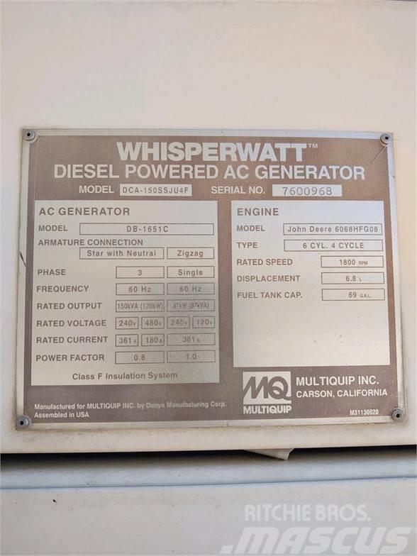 MultiQuip WHISPERWATT DCA150SSJU4F Kaasugeneraattorit