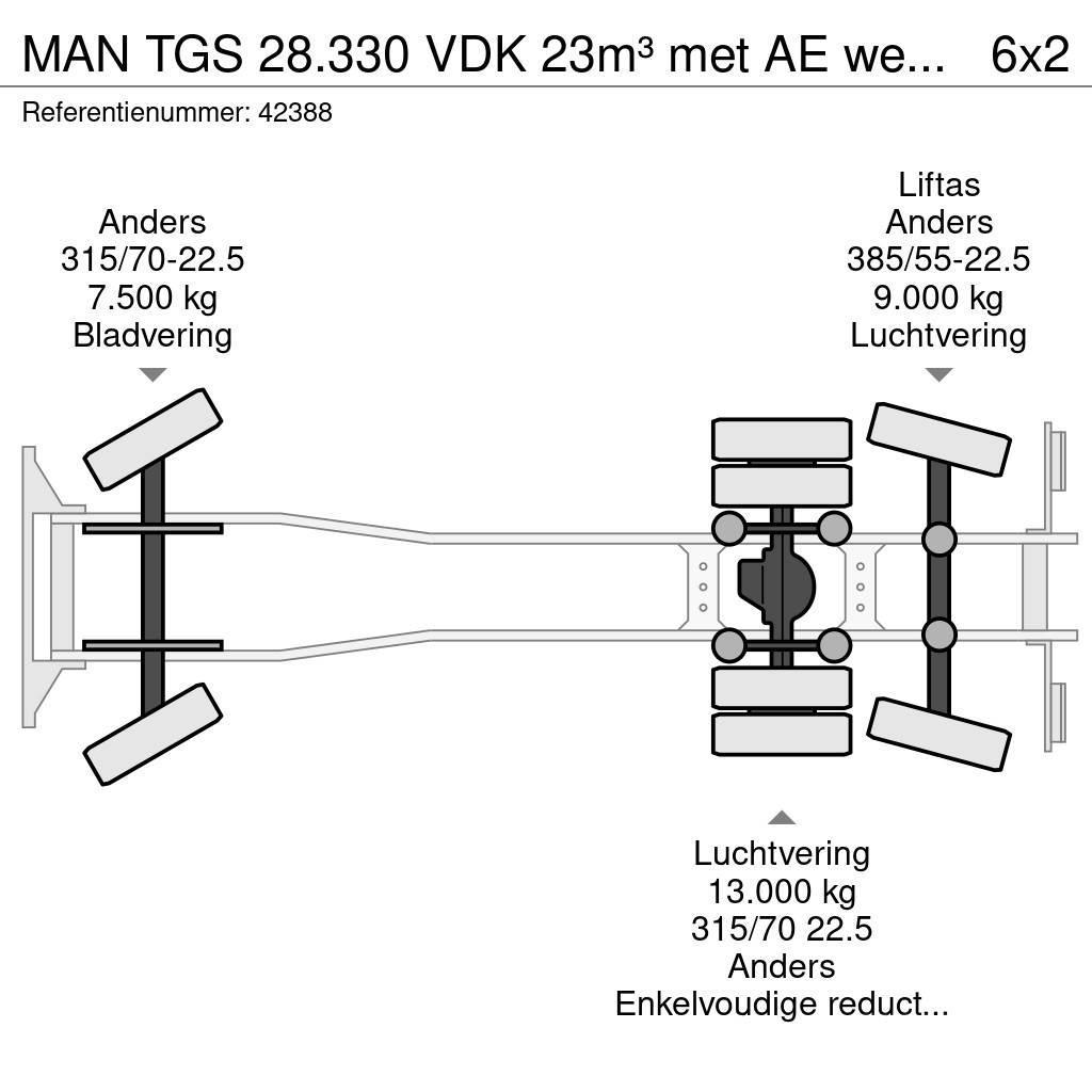 MAN TGS 28.330 VDK 23m³ met AE weegsysteem Jäteautot