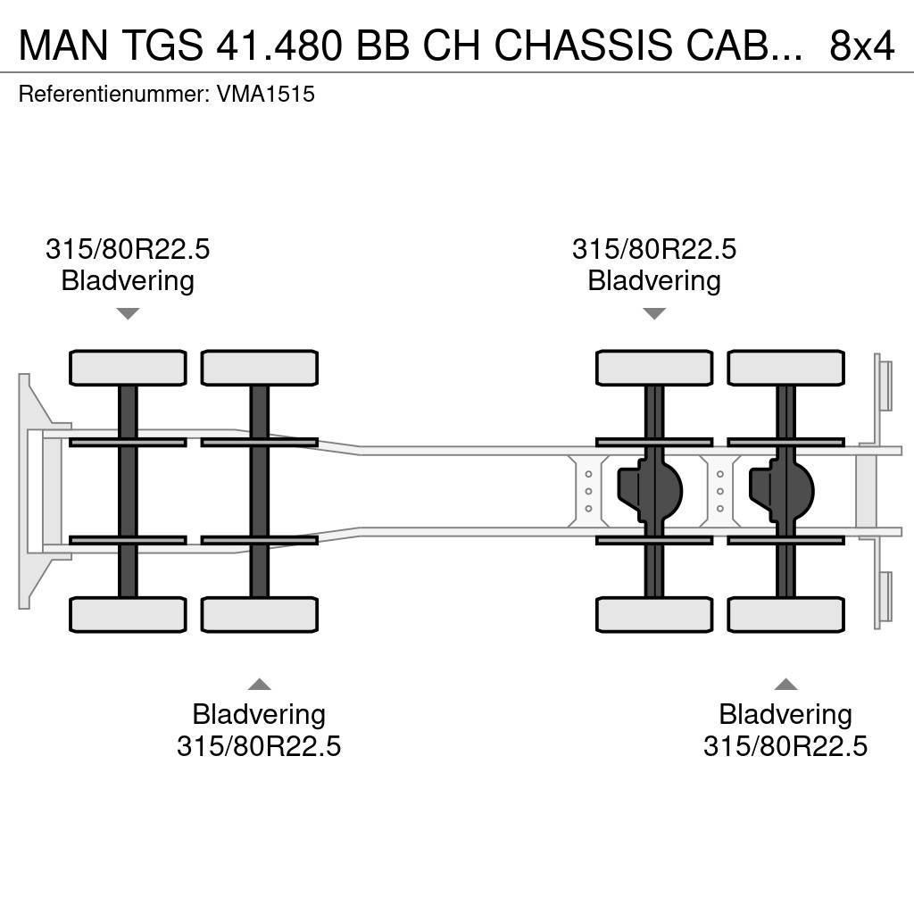 MAN TGS 41.480 BB CH CHASSIS CABIN (4 units) Kuorma-autoalustat