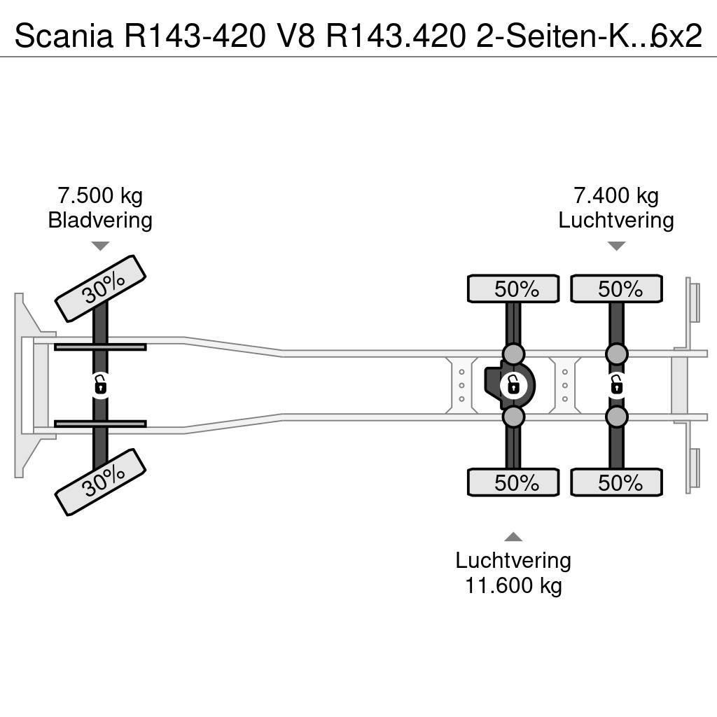 Scania R143-420 V8 R143.420 2-Seiten-Kipper 6x2 Manualget Sora- ja kippiautot