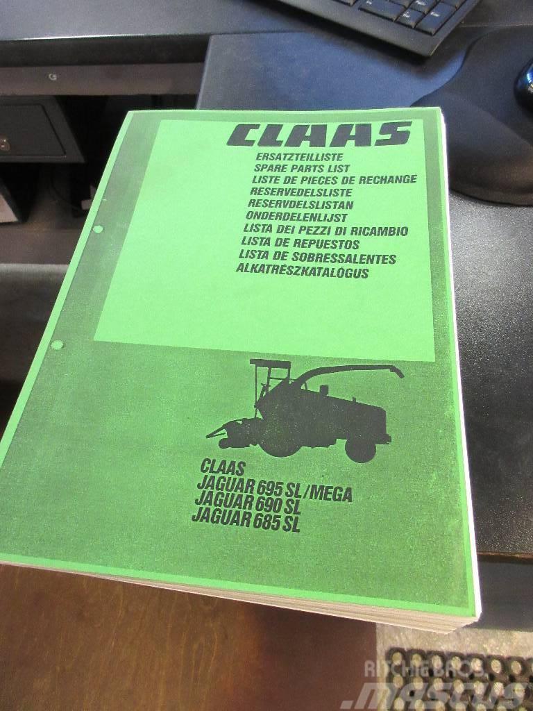CLAAS Jaguar 695 varaosaluettelo/spare part list Muut heinä- ja tuorerehukoneet