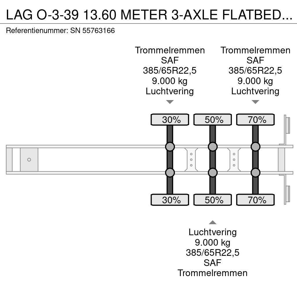 LAG O-3-39 13.60 METER 3-AXLE FLATBED (4 IDENTICAL UNI Lavapuoliperävaunut