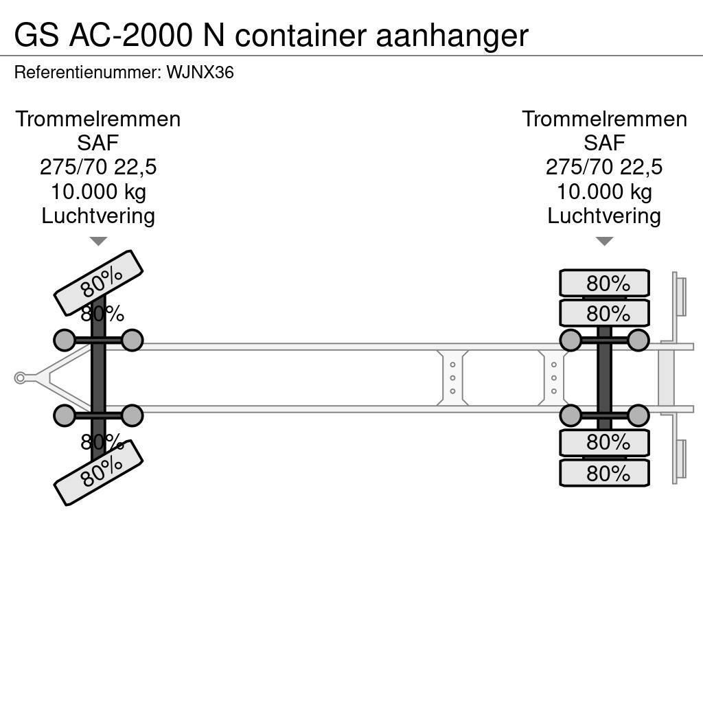 GS AC-2000 N container aanhanger Täyskonttiperävaunut