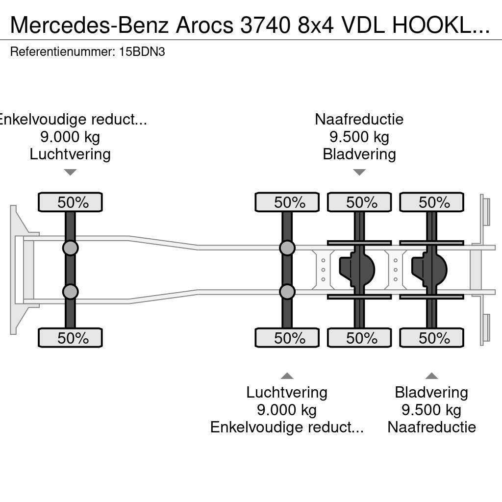 Mercedes-Benz Arocs 3740 8x4 VDL HOOKLIFT! TOP!HAAKARM/CONTAINER Koukkulava kuorma-autot