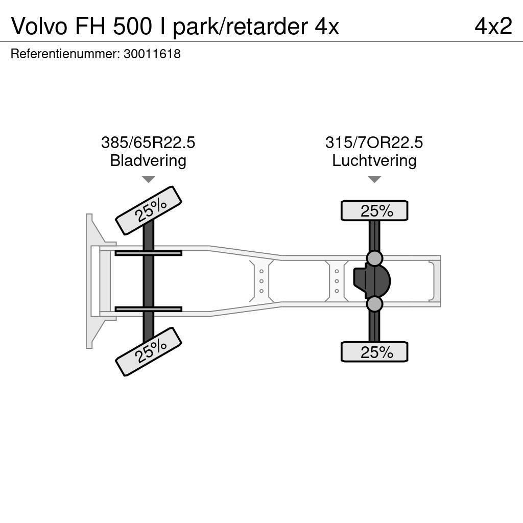Volvo FH 500 I park/retarder 4x Vetopöytäautot