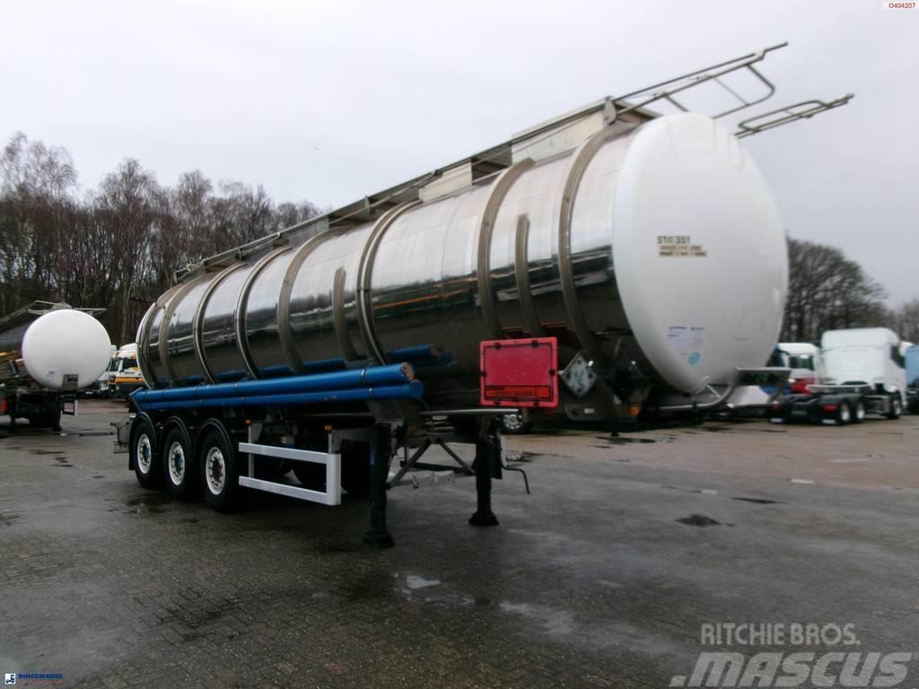  Clayton Chemical tank inox 37.5 m3 / 1 comp Säiliöpuoliperävaunut