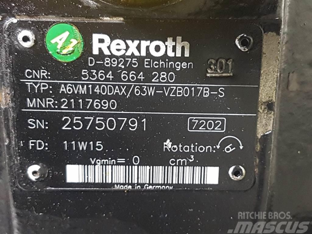 Terex TL210-5364664280-Rexroth A6VM140DAX/63-Drive motor Hydrauliikka