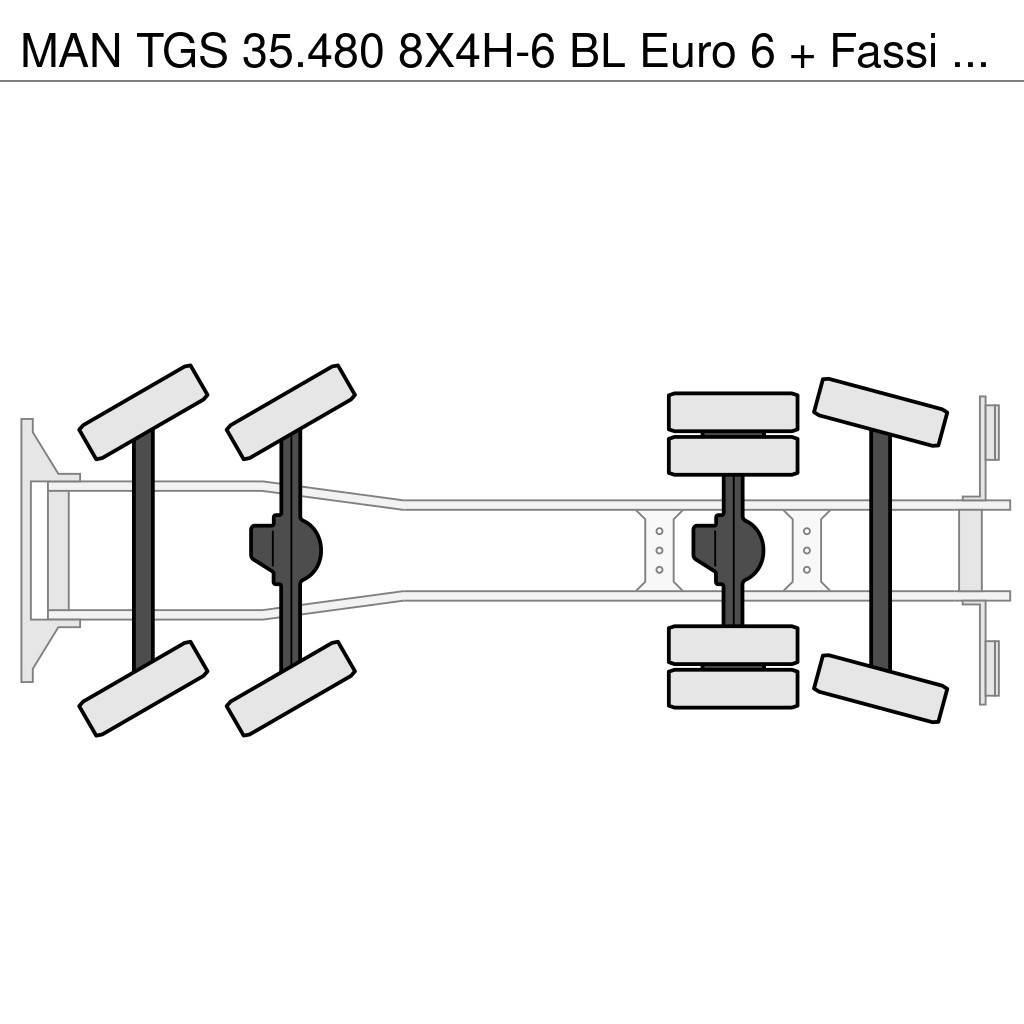 MAN TGS 35.480 8X4H-6 BL Euro 6 + Fassi F1350RA.2.28 + Mobiilinosturit