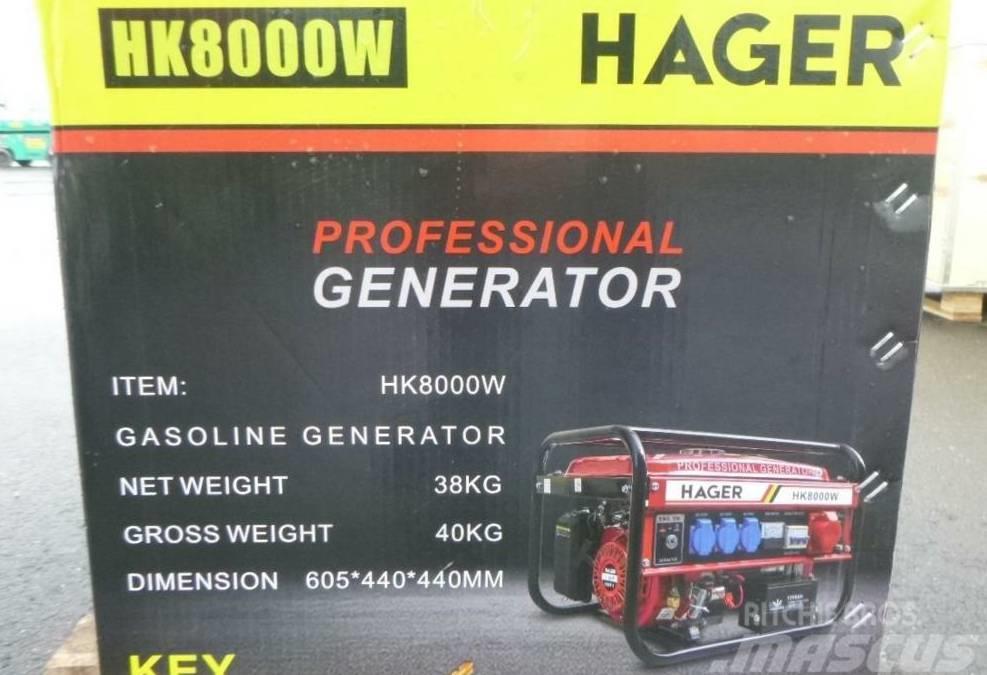 Hager HK 8000W Stromaggregat Generator Bensiinigeneraattorit