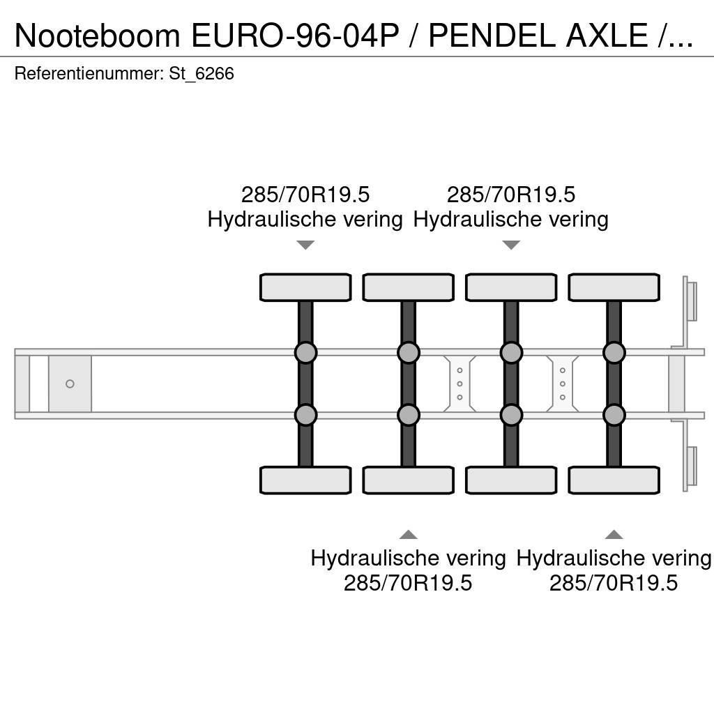 Nooteboom EURO-96-04P / PENDEL AXLE / 95.680 kg. Puoliperävaunulavetit